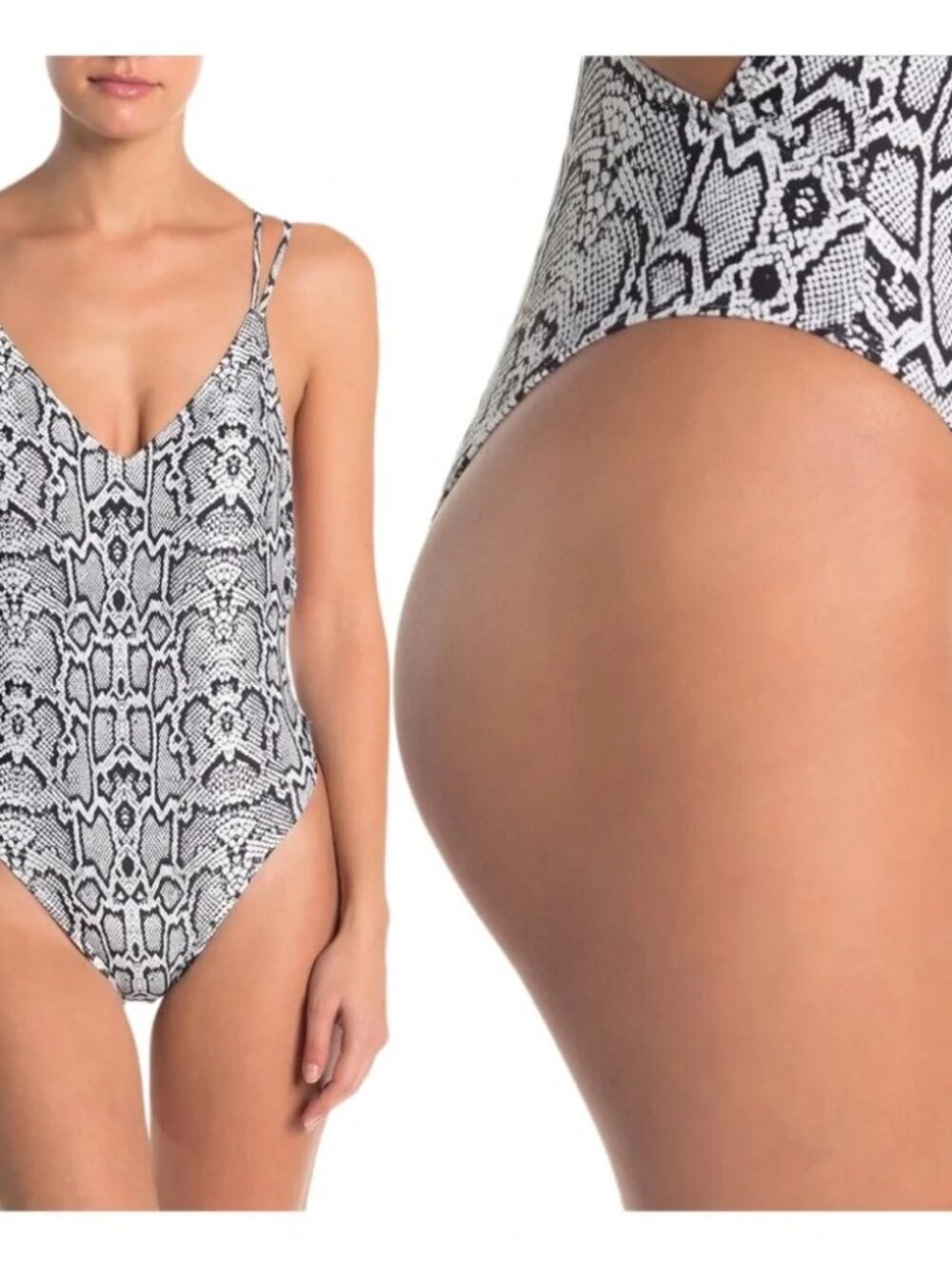 Kendall & Kylie Black/White Snake One Piece S NWT